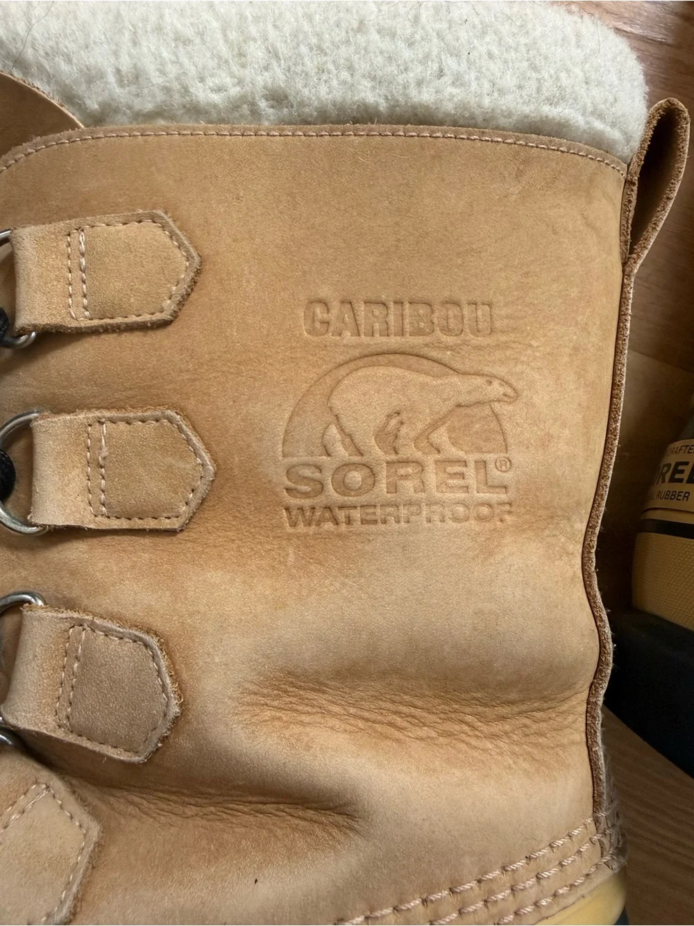 Sorel Tan and Black Insulated Lace-Up Winter Boots